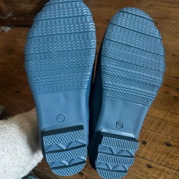 Laura Ashley blue 10 Mid Cut Ankle Height Rubber Rain Boots - Picture 5 of 7